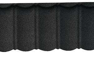 Композитная черепица рядовая AeroDek Tradition цвет Антрацит (07)